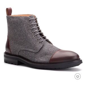 New Vintage Foundry Co Remington Leather Boots 12 Gray Burgundy
